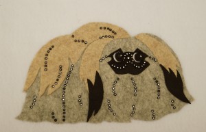 Pekingese felt aplication for self-assembly 