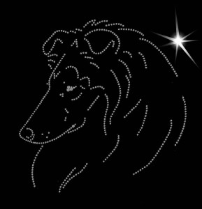 Owczarek szkocki długowłosy - aplikacja diamentowa 