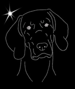 WYŻEŁ WEIMARSKI KRÓTKOWŁOSY - APLIKACJA DIAMENTOWA