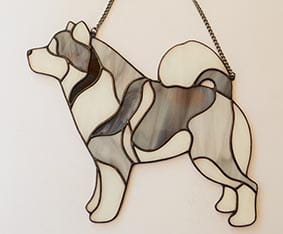 Alaskan Malamute - stained glass window decoration 