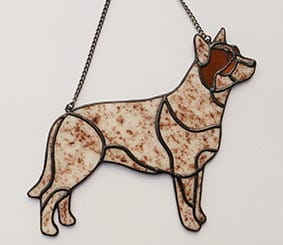 Australian Cattle Dog - stained glass window decoration 