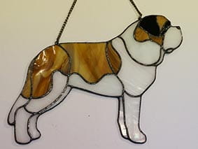 Saint Bernard - stained glass window decoration 