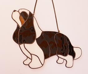 Cavalier King Charles Spaniel - stained glass window decoration  