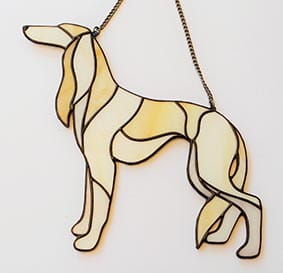 Saluki - stained glass window decoration 