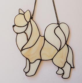 Chihuahua Long- haired - stained glass  - stained glass window decoration 