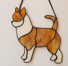 Chihuahua Smooth-haire - stained glass  window decoration 