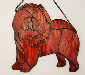 Chow Chow - stained glass window decoration 