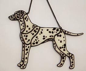 Dalmatian - stained glass window decoration 