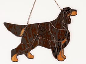 Gordon Setter - stained glass window decoration 