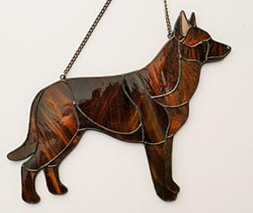 Australian Kelpie  - stained glass window decoration 