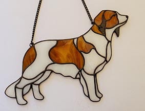 Kooikerhondje - stained glass window decoration 
