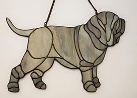 Mastino Napoletano - stained glass window decoration 