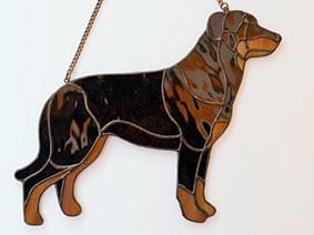 Beauceron - stained glass window decoration 