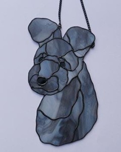 Pumi head - stained glass window decoration 