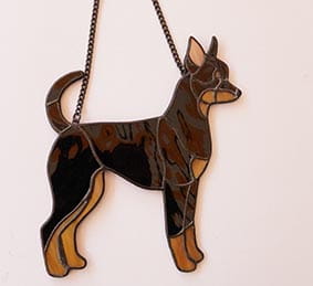 Russian Toy Short-haired - stained glass window decoration 