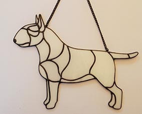  Bullterrier  -  zawieszka witrażowa