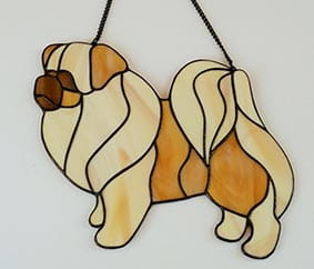 Tibetan Spaniel - stained glass window decoration 