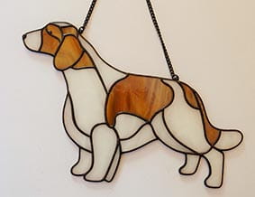 Welsh Springer Spaniel - stained glass window decoration 