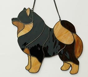 Finnish Lapphund  - stained glass window decoration 