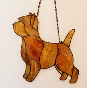 Cairn Terrier  -  zawieszka witrażowa