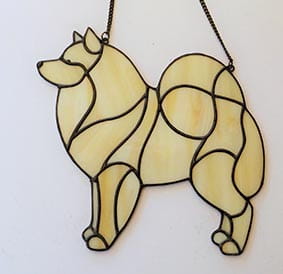 Medium Size Spitz - stained glass window decoration 