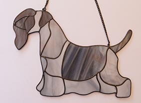 Cesky Terrier - stained glass window decoration 