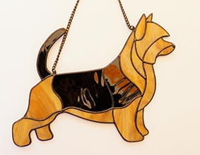 Australian Terrier - stained glass window decoration 