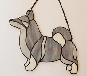 Swedish Vallhund - stained glass window decoration 
