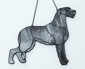Irish Wolfhound - stained glass window decoration 