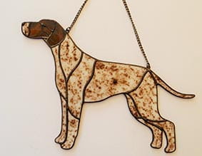 German Pointer Short-haired - stained glass window decoration 