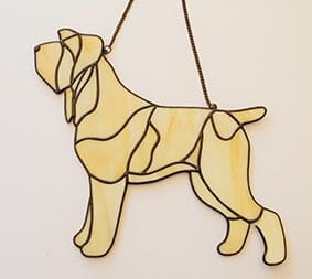 Spinone Italiano - stained glass window decoration 