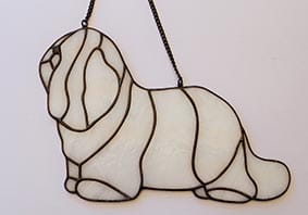 Coton dr Tulèar  -   zawieszka witrażowa