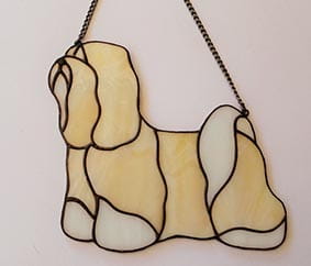 Hawańczyk  -  zawieszka witrażowa 