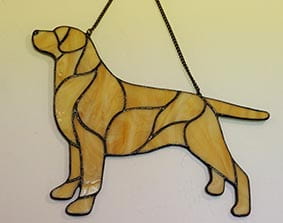 Labrador retriever -  zawieszka witrażowa 