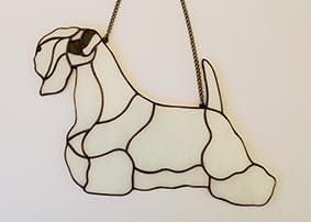Sealyham Terrier - zawieszka witrażowa