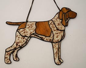 Wyżeł włoski krótkowłosy - zawieszka witrażowa 