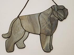Bouvier des Flandres - stained glass window decoration 
