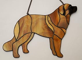  Leonberger  - zawieszka witrażowa 
