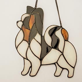 Papillon - zawieszka witrażowa 