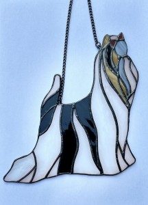 Yorkshire Terrier Biewier - zawieszka witrażowa