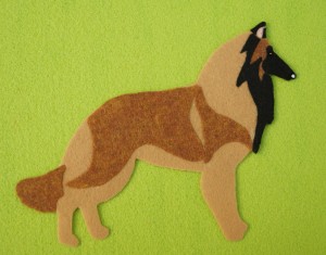 Belgian Shepherd Tervueren felt aplication for self-assembly 