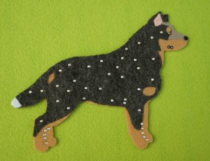 Australian Cattle Dog felt application for self-assembly 