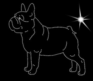 French Bulldog diamond aplication 