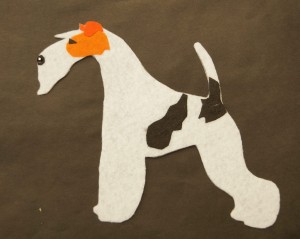 Fox Terrier Wire felt aplication for self-assembly 