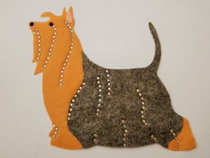 Australijski Silky Terrier - aplikacja filcowa 