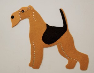 Terier walijski - aplikacja filcowa