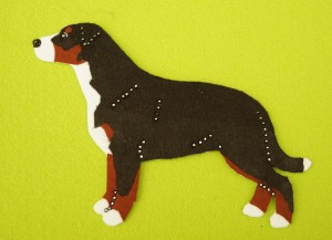  Entlebucher - aplikacja filcowa 