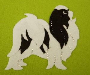 Chin japoński - aplikacja filcowa 