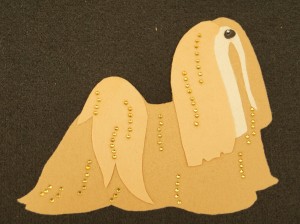 Lhasa Apso  - aplikacja filcowa 