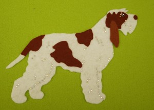  Wyżeł włoski szorstkowłosy Spinone  - aplikacja filcowa 